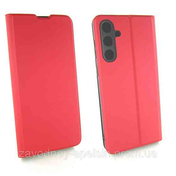 Чехол книжка Samsung A14 A145 A146 Кожаный (красный) Одесса