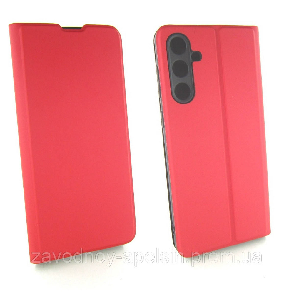 Чехол книжка Samsung A14 A145 A146 Кожаный (красный) Одесса - изображение 1