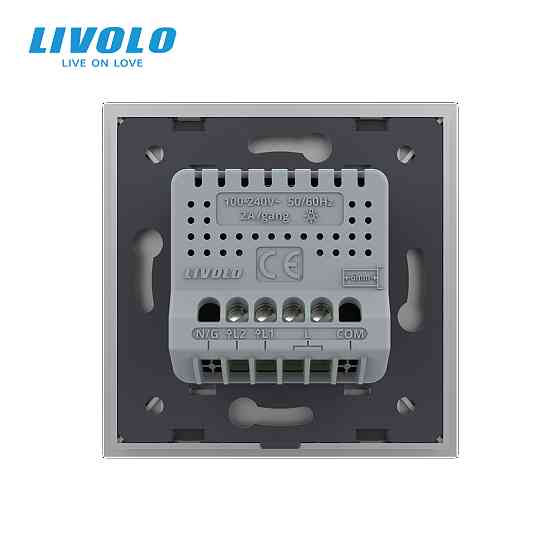 LIVOLO Сенсорний димер 2 сенсори LIVOLO сірий матове скло Коломия