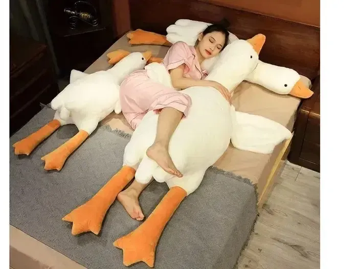 130 см Мягкая плюшевая игрушка подушка обнимашка Гусь белый Коломыя - изображение 1