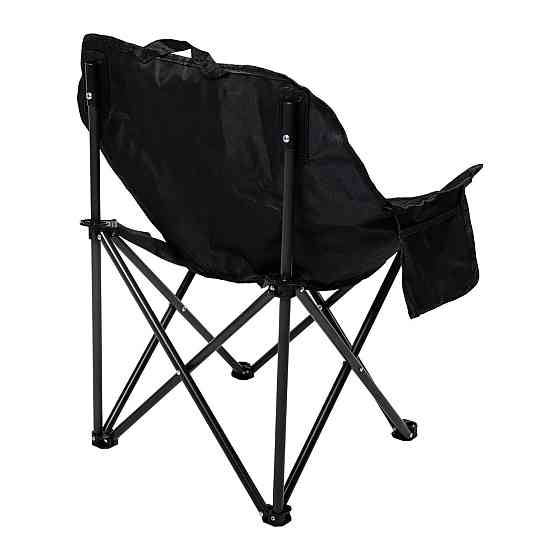 Крісло розкладне туристичне 47х58х70 см з кишенею Чорне SJ-0056-1 Київ
