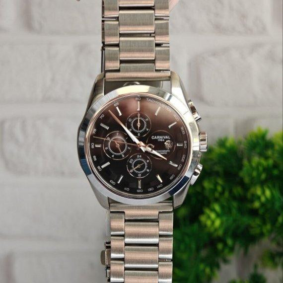 Годинник чоловічий механічний Carnival Genius Prime Silver (2 ремінці) Вінниця - фото 7