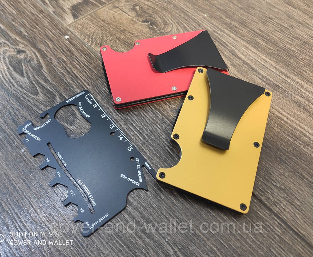 Металевий картхолдер затискач для купюр і карток Київ - фото 10