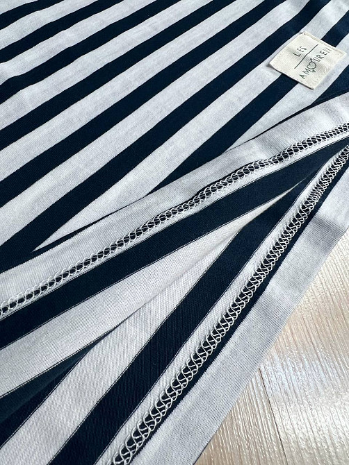 Футболка жіноча Pepper&mint CB24-53 в смужку з нашивкою темно синя, темно-синій, S Київ - фото 6