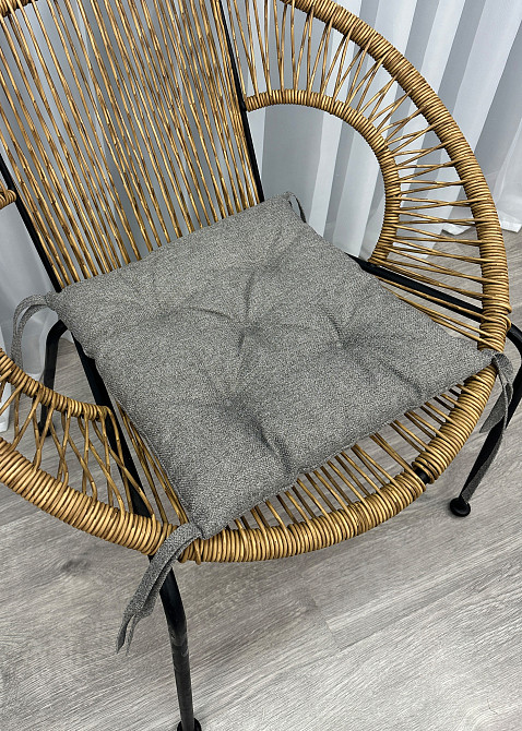 Подушка для стільців (38x38х5 см) Decorator Мальмо колір сірий 84-110 Київ - фото 2