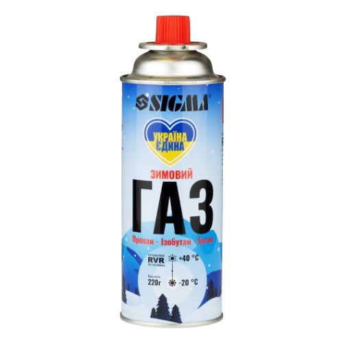 Газ в балоні 220мл зимовий + RVR-захист SIGMA Житомир - фото 1