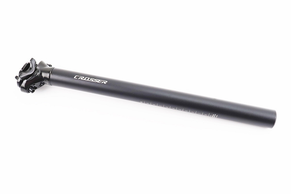 Труба сидіння МТВ 30,4х400мм, алюмінієва, (кріпл. 2 болти), чорна CROSSER Київ - фото 1