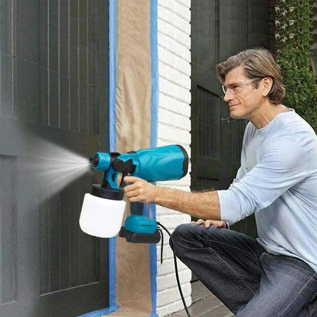 Акумуляторний електричний фарбопульт Krafftec 48V/2Ah, 600 W, 800 мл, Фарборозпилювач WM-677 фарби пулемет Київ - фото 5