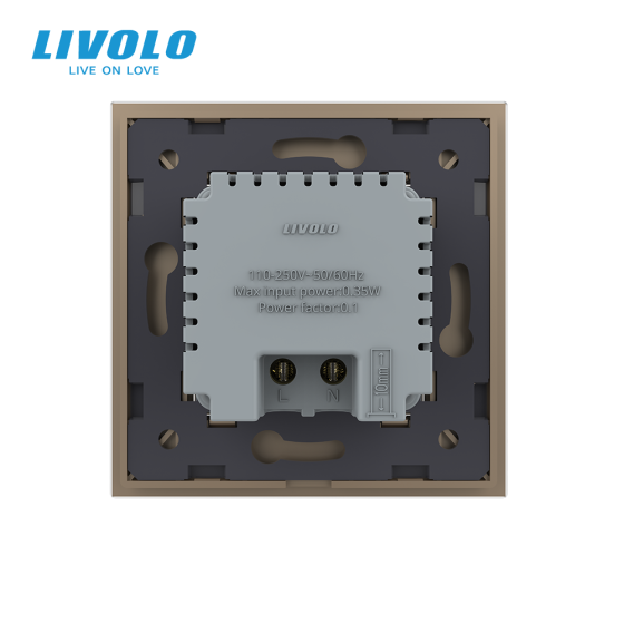 LIVOLO Світильник для сходів підлоги золотий, матове скло, 2700K, 230В, 0.35Вт LIVOLO Коломыя