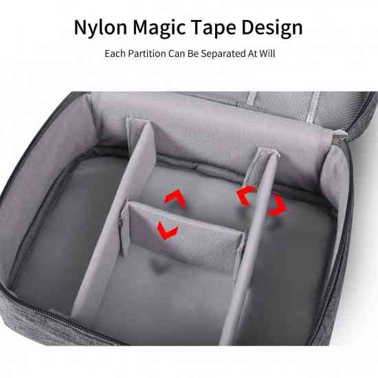 Органайзер дорожний кейс-чехол для гаджетов и зарядок серый Винница