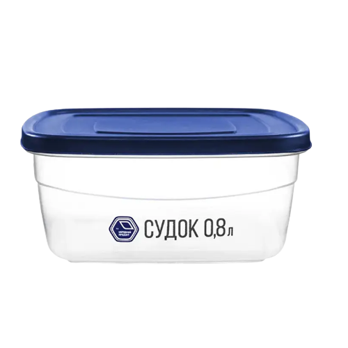 Контейнер універсальний 0,8л прозорий/індіго Народний продукт Житомир