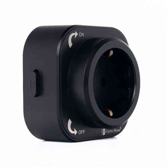 Розетка трековая с заземлением 16A, Unique Elegance Pandora Black Днепр