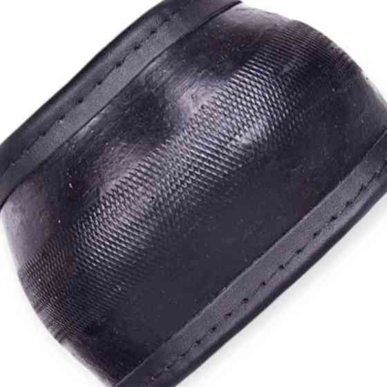 Чехол s кожзам (35 - 37 см) черный 2 вставки под дерево, 2 рефленные руля Мукачево