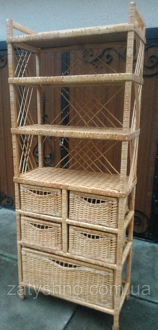 Этажерка плетеная из лозы с ящиками Киев - изображение 2