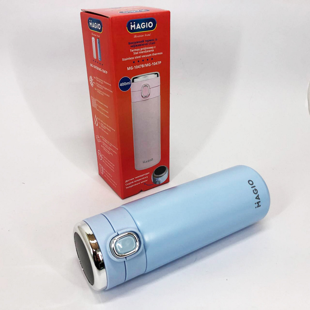 Термос для питної води туристичний MAGIO, Розумний термос з термометром і дисплеєм металевий IB-83 Львів - фото 2