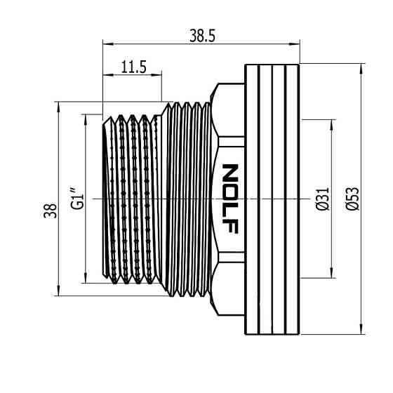Врезка в бак с контргайкой Nolf NFC.450-10 - 1