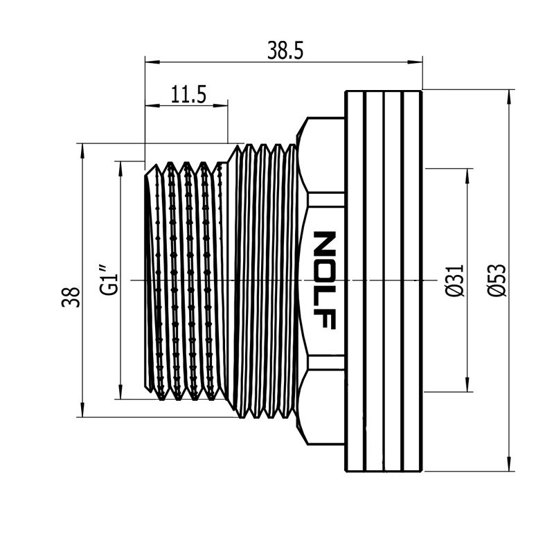 Врезка в бак с контргайкой Nolf NFC.450-10 - 1
