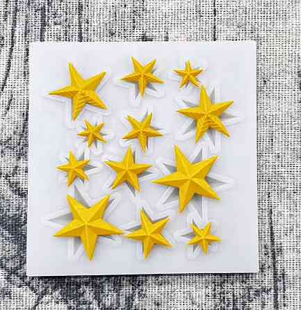 Молд силиконовый Звездочки 8 на 8 см серый Киев