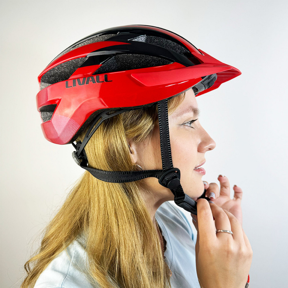 Захисний шолом Livall MT1 NEO (M) Black/Red (54-58см), акустика, мікрофон, сигнали поворотів та стопів, додаток, пульт BR80, Київ - фото 9