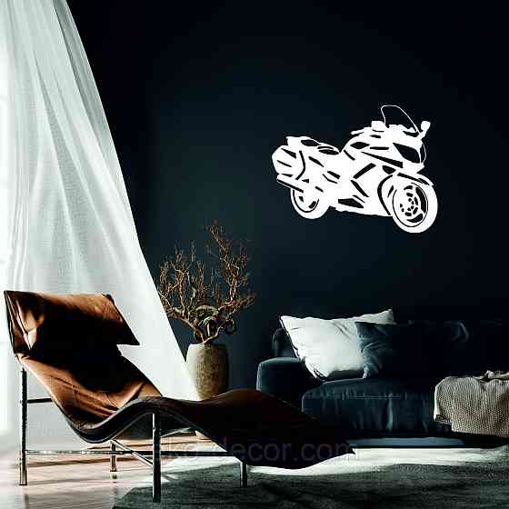 Декоративное настенное Панно «Мотоцыкл» Декор на стену 90*69 см, Белый Киев