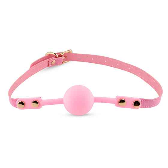 Силіконовий рожевий кляп Ball Gag Pink з регульованим ремінцем Sex Aura Київ