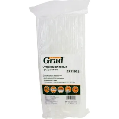 Клеевые стержни Grad 11.2×300мм 1кг прозрачные (2711025) Винница - изображение 1