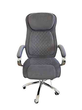 Офисное кресло руководителя Tehforward Lambo Velur хром Anyfix Серый Киев