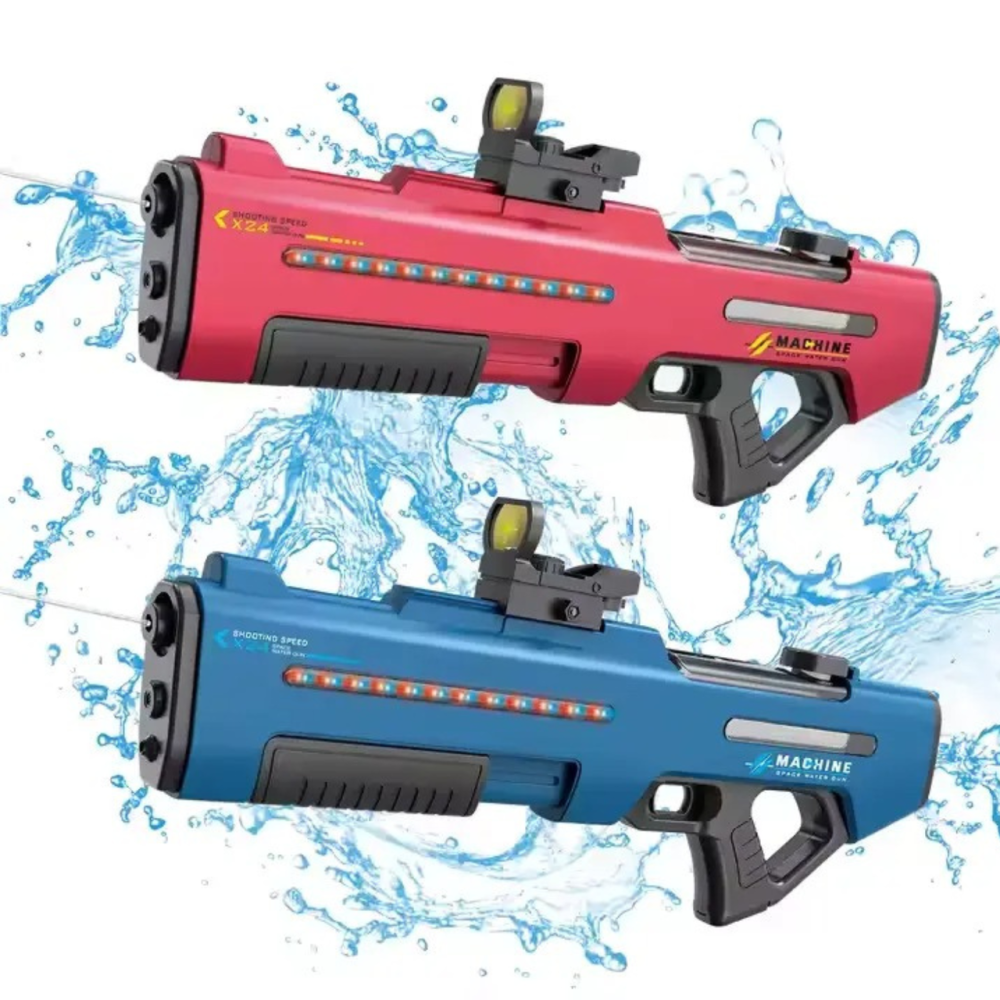 Водний пістолет, електричний бластер, акумуляторний водний дитячий автомат з автоматичним закачуванням води, червоний Кам'янець-Подільський - фото 5