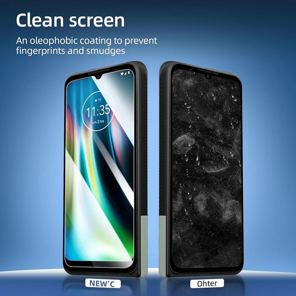 Защитное стекло Motorola Defy (2021) прозрачное 3 шт 9H 0.33 мм без пузырей антибликовое закаленное Киев - изображение 7