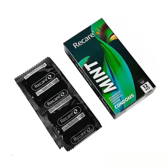 Презервативи Holographic Recare Ultra Thin Mint Condoms 12шт, ультратонкі, аромат: м'ята Львів