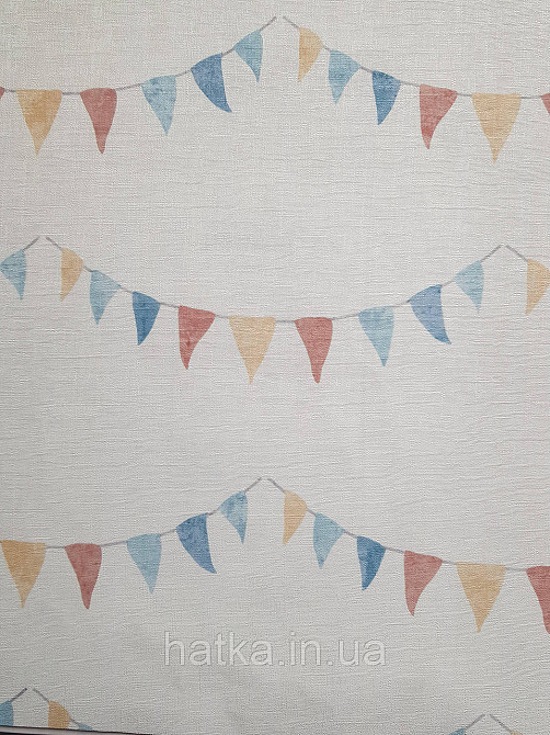 Обои винил на флизелине AS Creation Mia and Paul 0.53х10 детские цирк флажки гирлянды  на сером Киев - изображение 1
