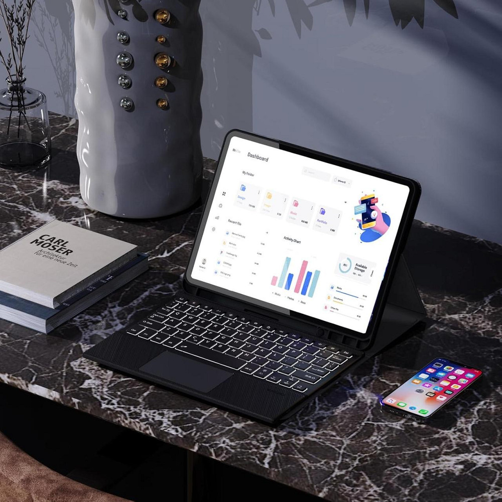 Чохол-клавіатура з трекпадом та підсвіткою для Lenovo Tab M11 11 дюймів 2024 (TB330FU/TB330XU) Дніпро - фото 5