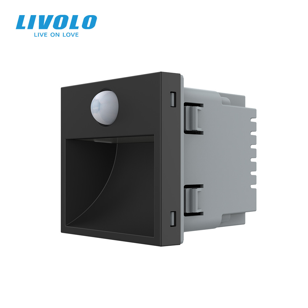 LIVOLO Механізм автоматичний світильник для сходів підлоги датчик руху темряви, чорний, 2700K, Киев - изображение 1