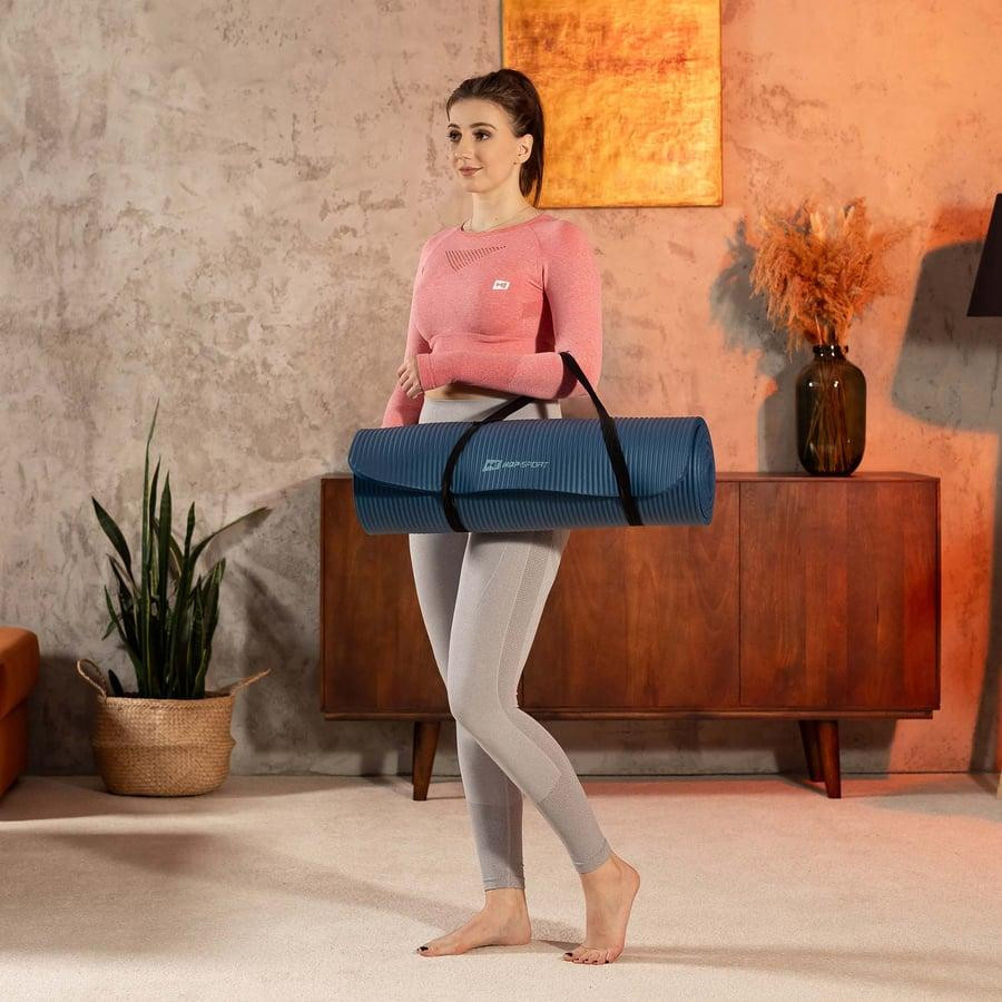Коврик для йоги Hop-Sport HS-NB016GM NBR 1,5см темний морський Київ - фото 5
