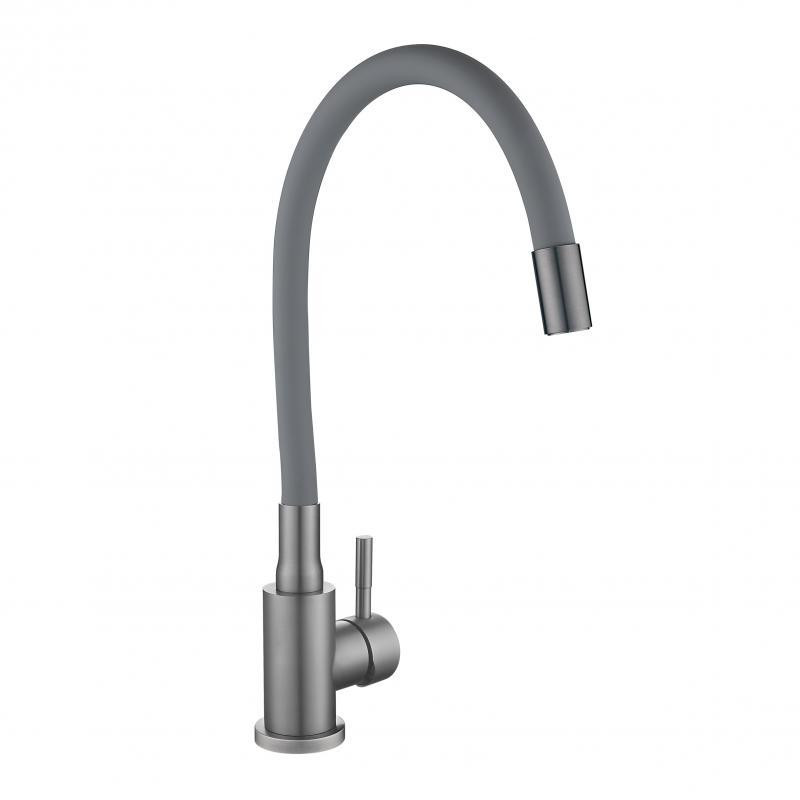 Змішувач для кухні Lidz Aria 015F3 (k35) з гнучким виливом LDARI015F3GGRP49565 графіт/сірий Київ - фото 4