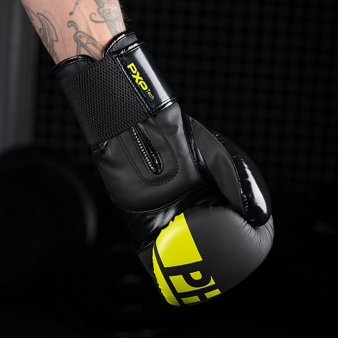 Боксерські рукавиці Phantom APEX Elastic Neon Black/Yellow 14 унцій (Бинти 4м. в подарунок) Каменское - изображение 6