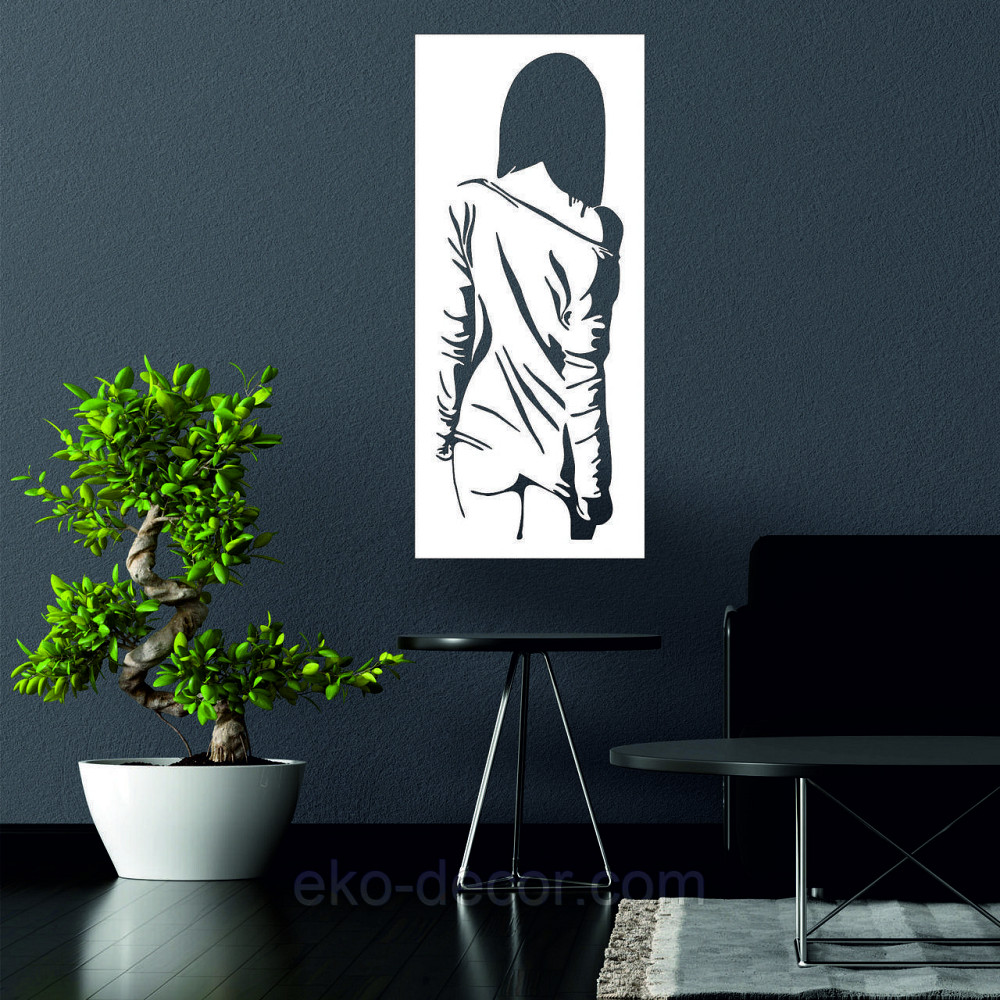 Декоративне настінне Панно «Сілует жінки», Декор на стіну 90*39 см, Білий Київ - фото 3