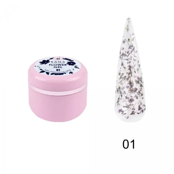 Гель з сухоцвітом Saga Professional Flower Fairy Gel № 01, 5 г Київ