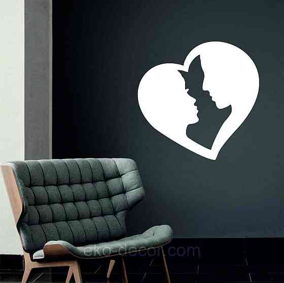 Декоративное настенное Панно «Влюбленные», Декор на стену 50*50 см, Белый Киев