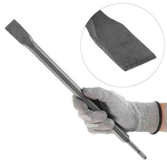 Зубило плоске, SDS-Plus, 25 мм, 400×17 мм INTERTOOL SD-0441 Киев