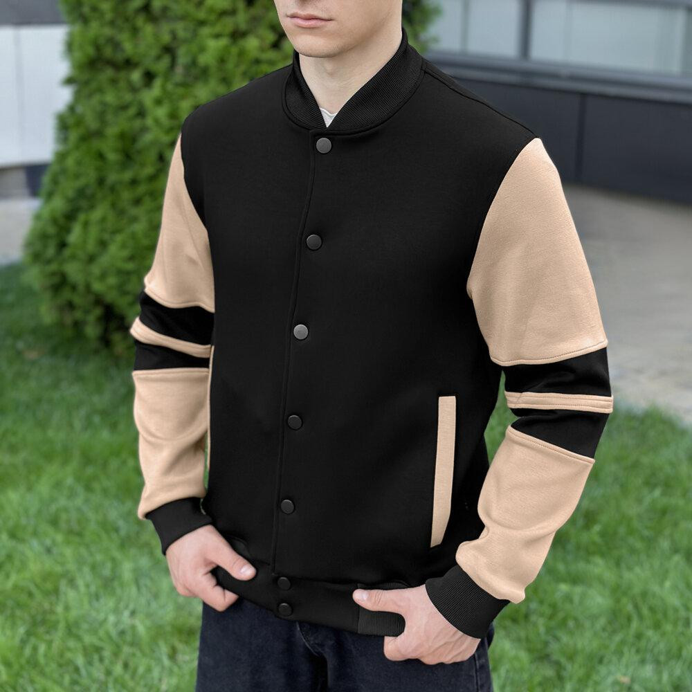 Чорний чоловічий бомбер на кнопках Pobedov Blast Київ - фото 9