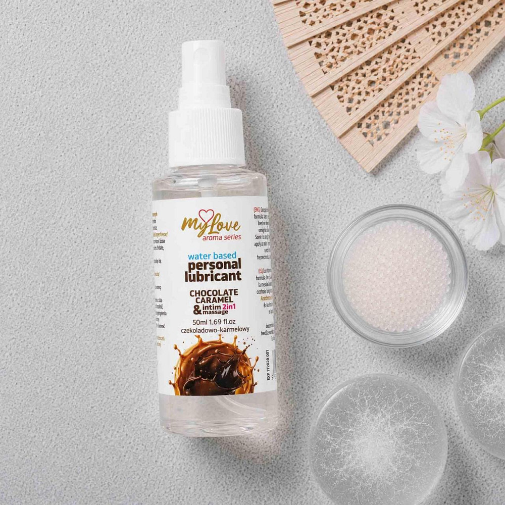 2в1 лубрикант та масажний гель - MyLove Aroma Series Intim&Massage Chocolate Caramel, 50 мл Sex Aura Київ - фото 3