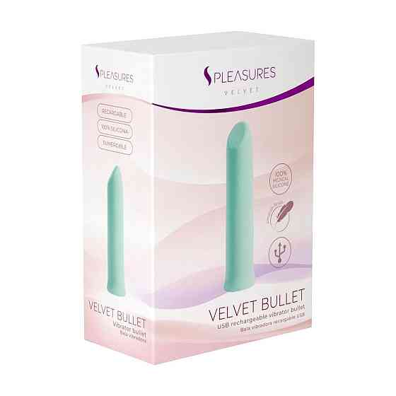 Вібропуля S Pleasures Velvet Bullet Candy Turquoise Sex Aura Київ