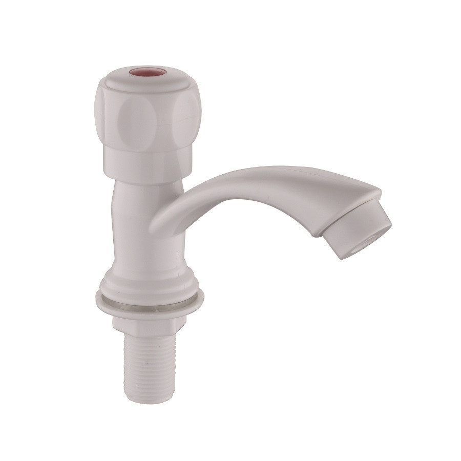 Кран для холодної води Plamix Mono-001-B білий, ABS-пластик (PM0676) Чернівці - фото 1