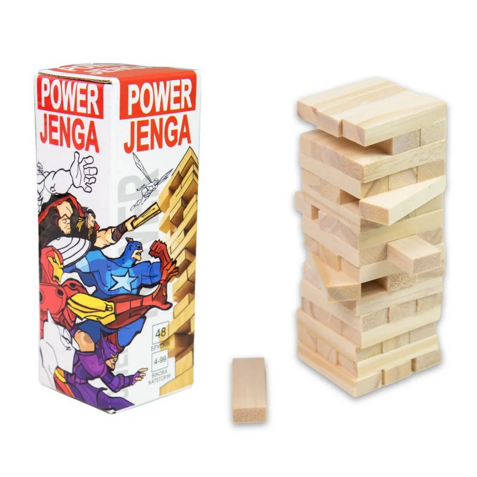 Настільна гра "Power Jenga" 30275, 48 брусків, українською мовою Вінниця - фото 1
