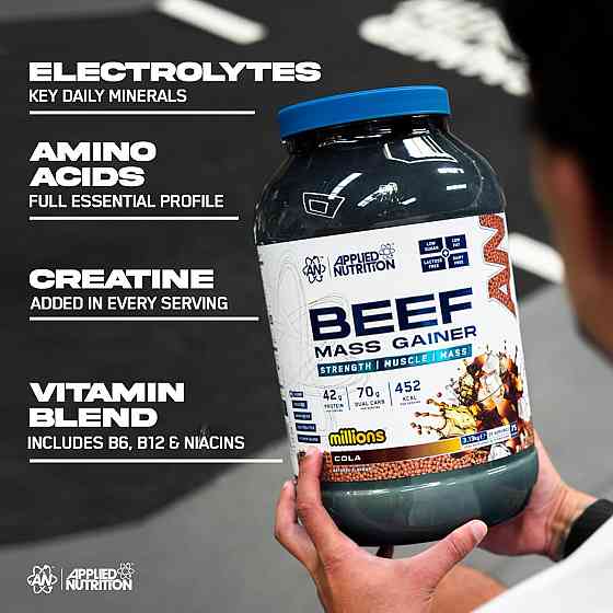 Гейнер Applied Nutrition Beef Mass Gainer 3130 г, COLA MILLIONS Луцьк