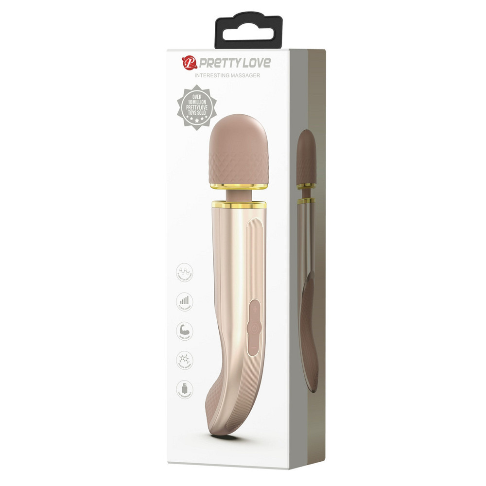 Вібромасажер PRETTY LOVE Interesting Massager Gold 5 levels of speed control 7 vibration functions Sex Aura Київ - фото 3