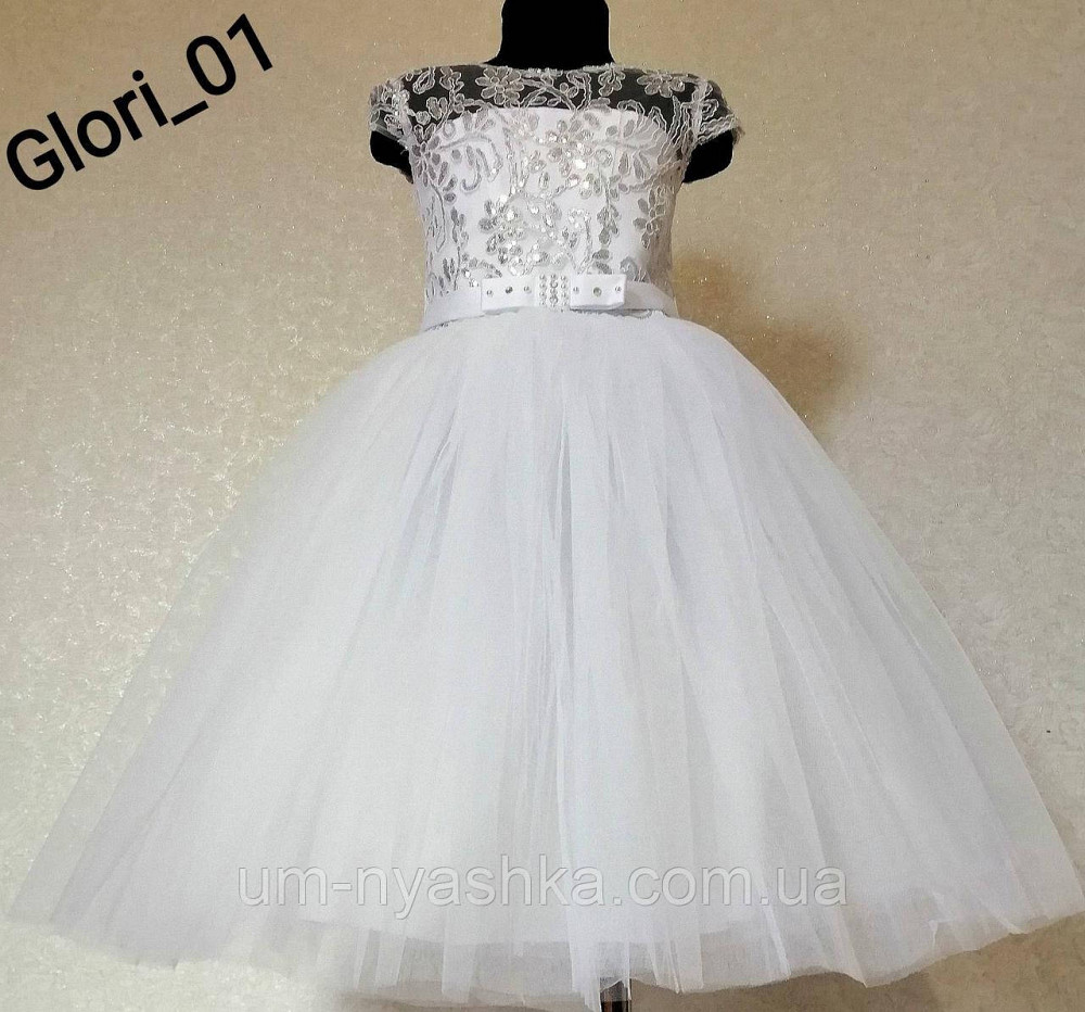 Дитяча біле плаття Глорія з паєтками Кривий Ріг - фото 5