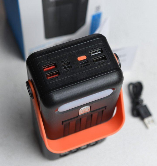 Універсальна зарядна батарея ACL PW-19 50000mAh + сонячна панель + ліхтарик (Чорний) Вінниця - фото 9