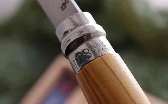 Складаний Ніж із чохлом у пеналі Opinel Inox Steel No8 VRN Olive (001004) Неіржавка сталь Нововолинськ